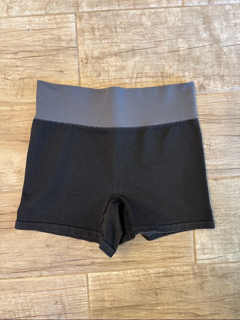 Forever 21 High-Waist Black and Gray Women's Performance Shorts